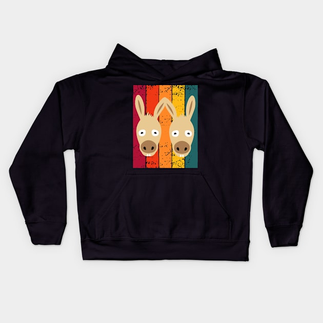 Colourful Donkey Kids Hoodie by Imutobi